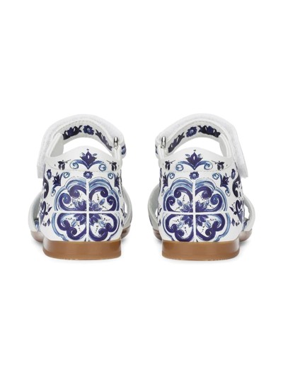 Dolce & Gabbana Open Toe Sandals In White