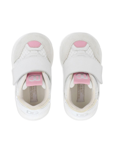 Shop Dolce & Gabbana Logo-print Touch-stripe Sneakers In White