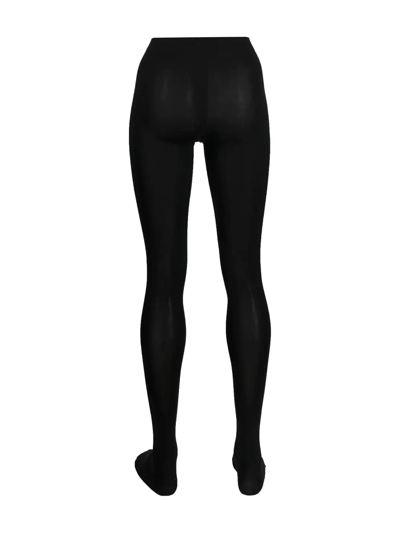 Shop Falke Opaque Mid-rise Tights In Black