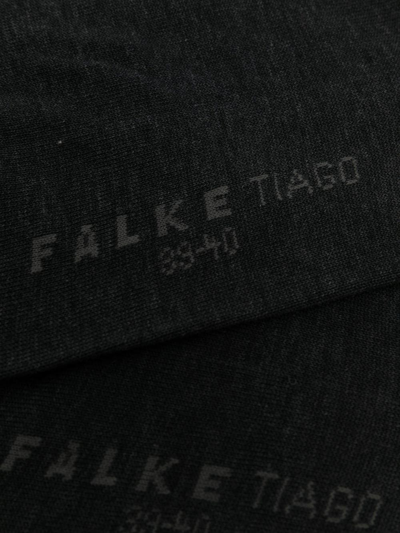 Falke Logo-knit Socks In Grey
