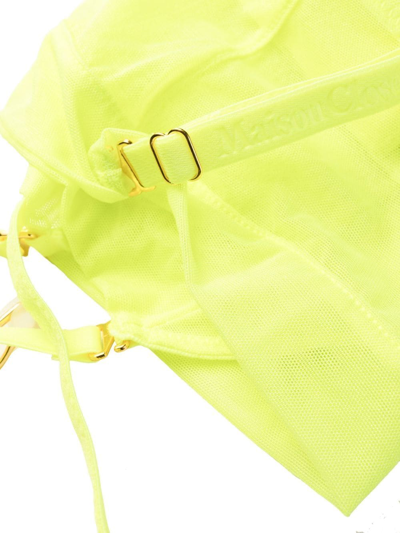 Maison Close Corps À Corps Sheer Suspender Belt In Yellow