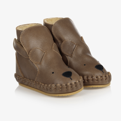 Shop Donsje Brown Leather Bear Boots