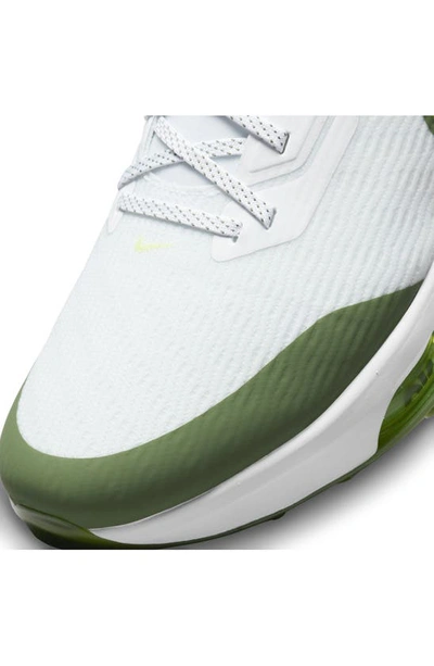 Shop Nike Air Zoom Infinity Tour Next% Golf Shoe In White/ Volt/ Tree Line