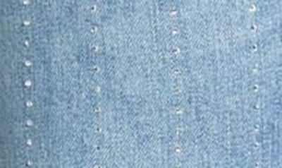 Shop Stella Mccartney Hotfix Stripe Straight Leg Jeans In 4480 Vintage Dark