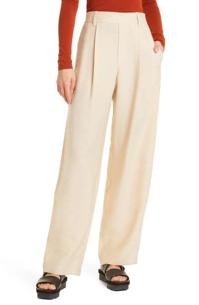 Shop Vince Straight Leg Pull-on Pants In Pale Sand