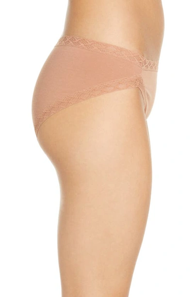 Shop Natori Bliss Cotton French Cut Briefs In Glow