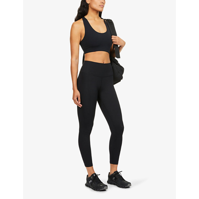 Shop Splits59 Sprint 7/8 High-rise Stretch-jersey Leggings In Black