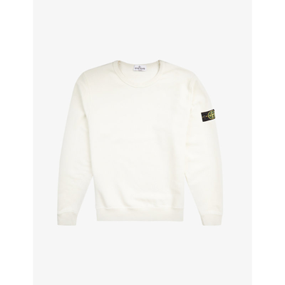 Stone Island Kids' Brand-patch Cotton Sweatshirt 6-14 Years In Off White |  ModeSens