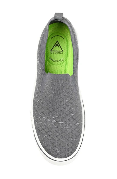 Vance Co. Men's Hamlin Casual Knit Slip-on Sneakers In Grey