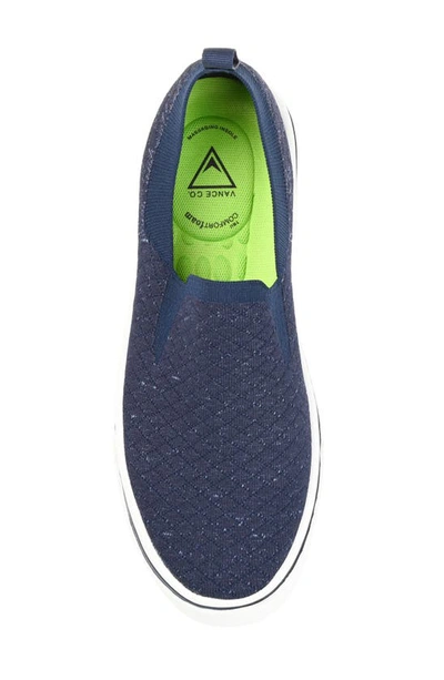 Vance Co. Men's Hamlin Casual Knit Slip-on Sneakers In Blue