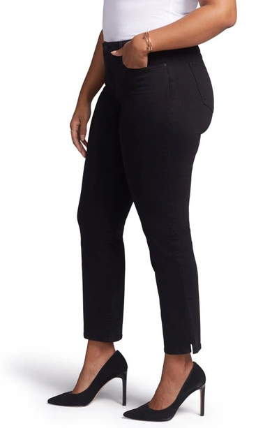 Shop Curves 360 By Nydj Slim Straight Leg Ankle Jeans In Black