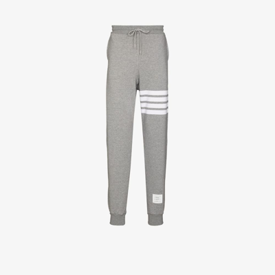 Shop Thom Browne Classic 4-bar Cotton Track Pants - Men's - Cotton In Grey