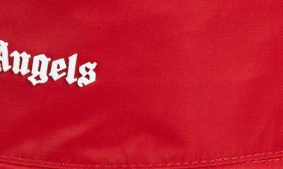 Shop Palm Angels Classic Logo Bucket Hat In Red/ White