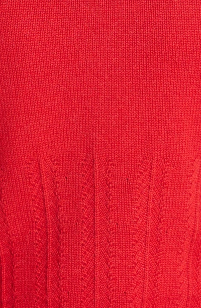 Shop Alexander Mcqueen Corset Seam Cashmere Sweater In Welsh Red