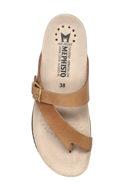 Shop Mephisto 'helen' Sandal In Camel Scratch Leather