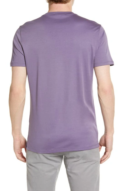 Shop Robert Barakett Georgia Crewneck T-shirt In Warm Purple