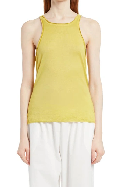 Shop The Row Urima Cashmere & Silk Tank In Chartreuse Yellow