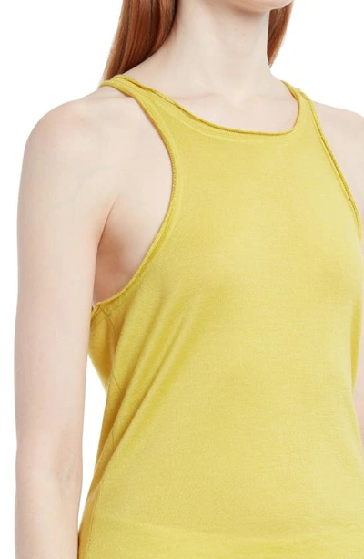 Shop The Row Urima Cashmere & Silk Tank In Chartreuse Yellow