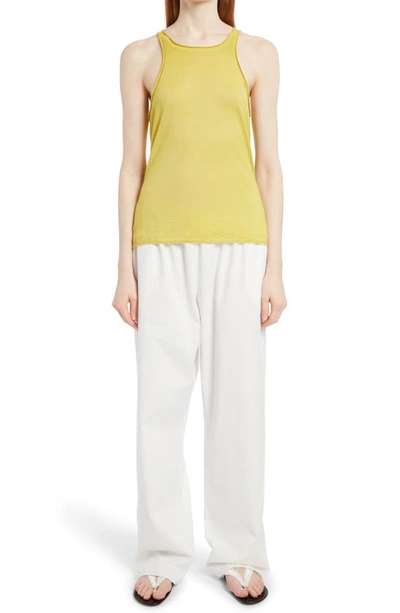 Shop The Row Urima Cashmere & Silk Tank In Chartreuse Yellow