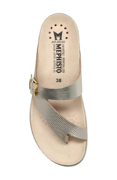 Shop Mephisto Helen Mix Sandal In Gold Flash 72002/ Vega 17302