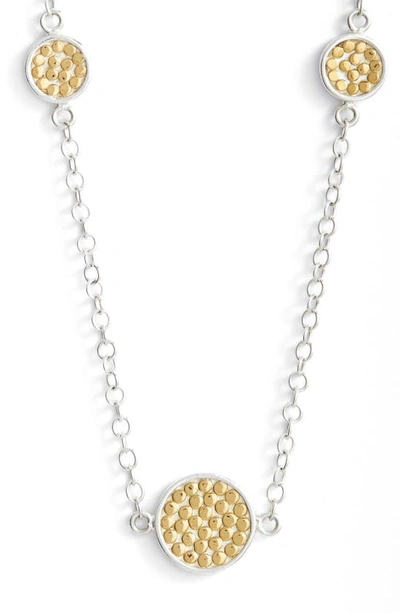 Shop Anna Beck Long Multi Disc Station Necklace In Gold/ Silver
