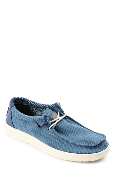 Shop Vance Co. Moore Casual Boat Shoe In Blue