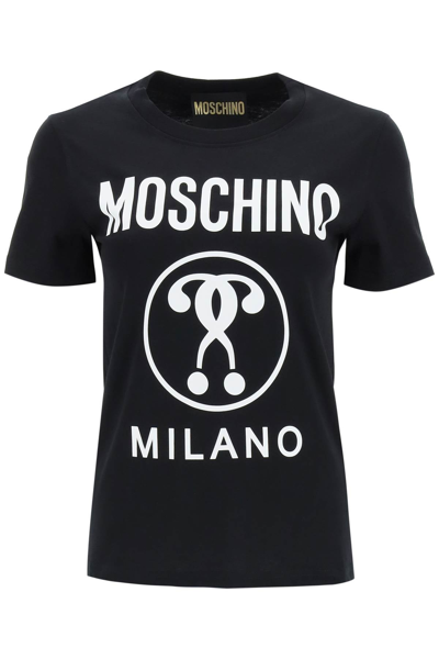Shop Moschino Double Question Mark T-shirt In Mixed Colours