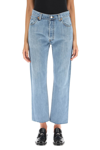 Shop Re/done Levi's High Rise Stove Pipe Jeans In Blue
