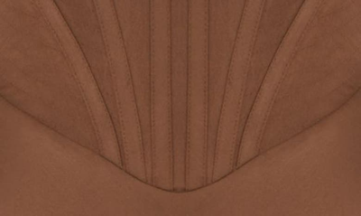 House Of Cb Myrna Satin Corset Midi Dress In Chocolate