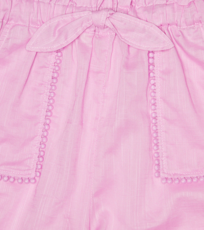 Shop Zimmermann Jeannie Cotton Shorts In Pink Lavender