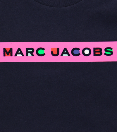 Shop Marc Jacobs Logo Cotton Jersey T-shirt In Navy