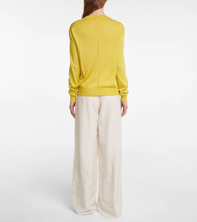 Shop The Row Islington Cashmere Sweater In Chartreuse Yellow