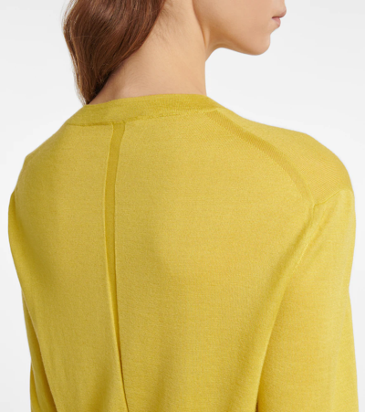 Shop The Row Islington Cashmere Sweater In Chartreuse Yellow