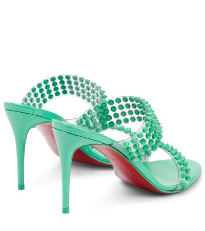 Shop Christian Louboutin Spike Only 85 Pvc And Leather Sandals In Detox