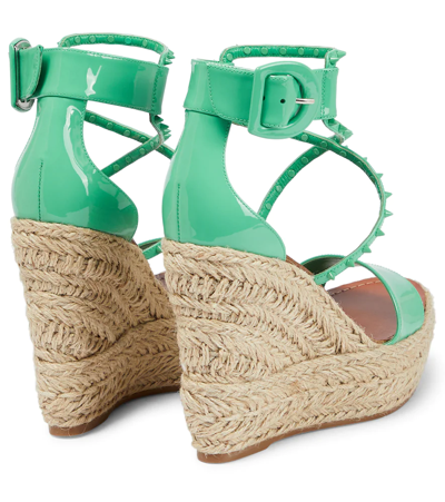 Christian Louboutin Chocazeppa 120 Embellished Wedge Sandals In Detox