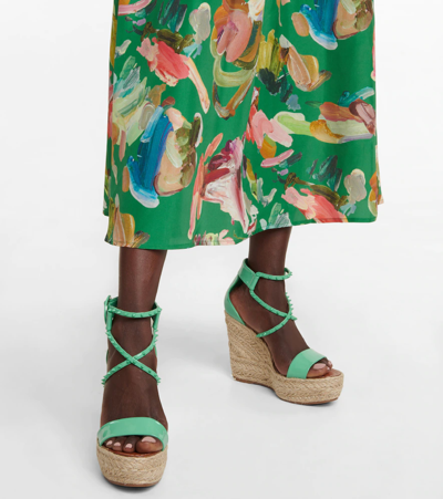 Christian Louboutin Chocazeppa 120 Embellished Wedge Sandals In Detox