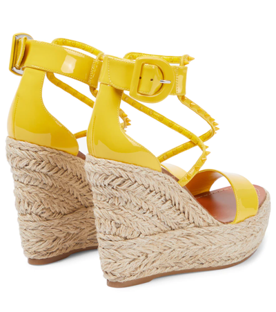 Christian Louboutin Chocazeppa Spikes 120 Espadrille Wedges In Sol