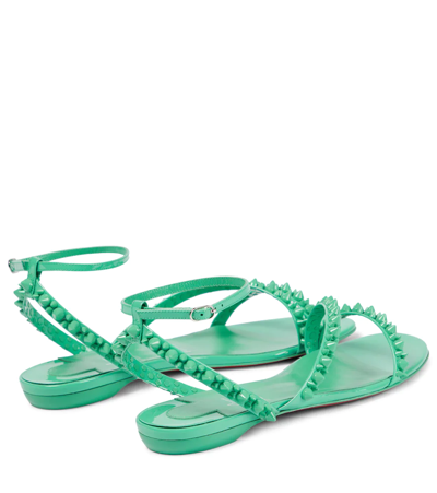 Christian Louboutin Mafaldina Spikes Leather Sandals In Detox
