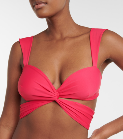 Magda Butrym Wrap-tie Bikini Top In Pink