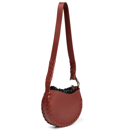 Shop Chloé Mate Small Leather Shoulder Bag In Sepia Brown