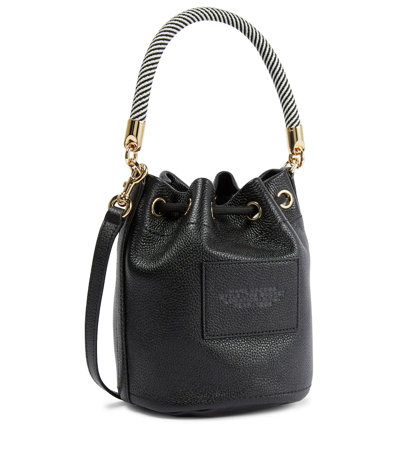 Shop Marc Jacobs The Bucket Leather Bucket Bag In Black