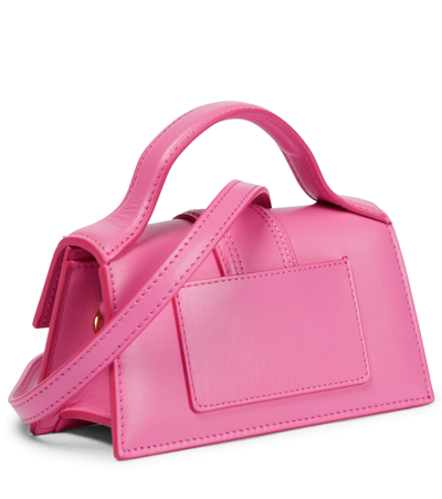 Shop Jacquemus Le Bambino Leather Shoulder Bag In Pink