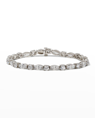 Shop Fantasia By Deserio 18k Gold-plated Sterling Silver Cubic Zirconia Tennis Bracelet In Clear