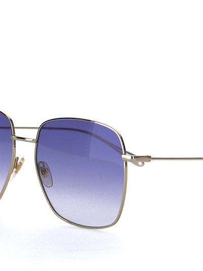 Shop Gucci Blue Shades Sunglasses