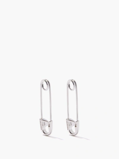 Balenciaga Safety Pin Sterling-silver Earrings | ModeSens