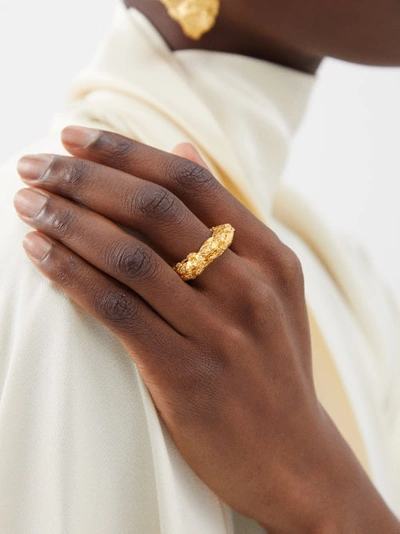 Alia Bin Omair Olibanum Gold-plated Ring In Yellow Gold