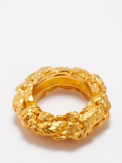 ALIA BIN OMAIR OLIBANUM GOLD-PLATED RING 