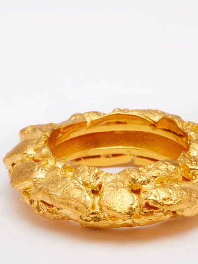 ALIA BIN OMAIR OLIBANUM GOLD-PLATED RING 