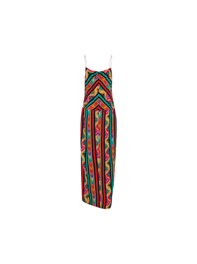 Shop Balmain Dress In Multicolor