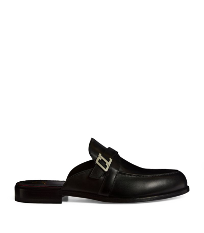 Muloman Leather Slippers in Black - Christian Louboutin